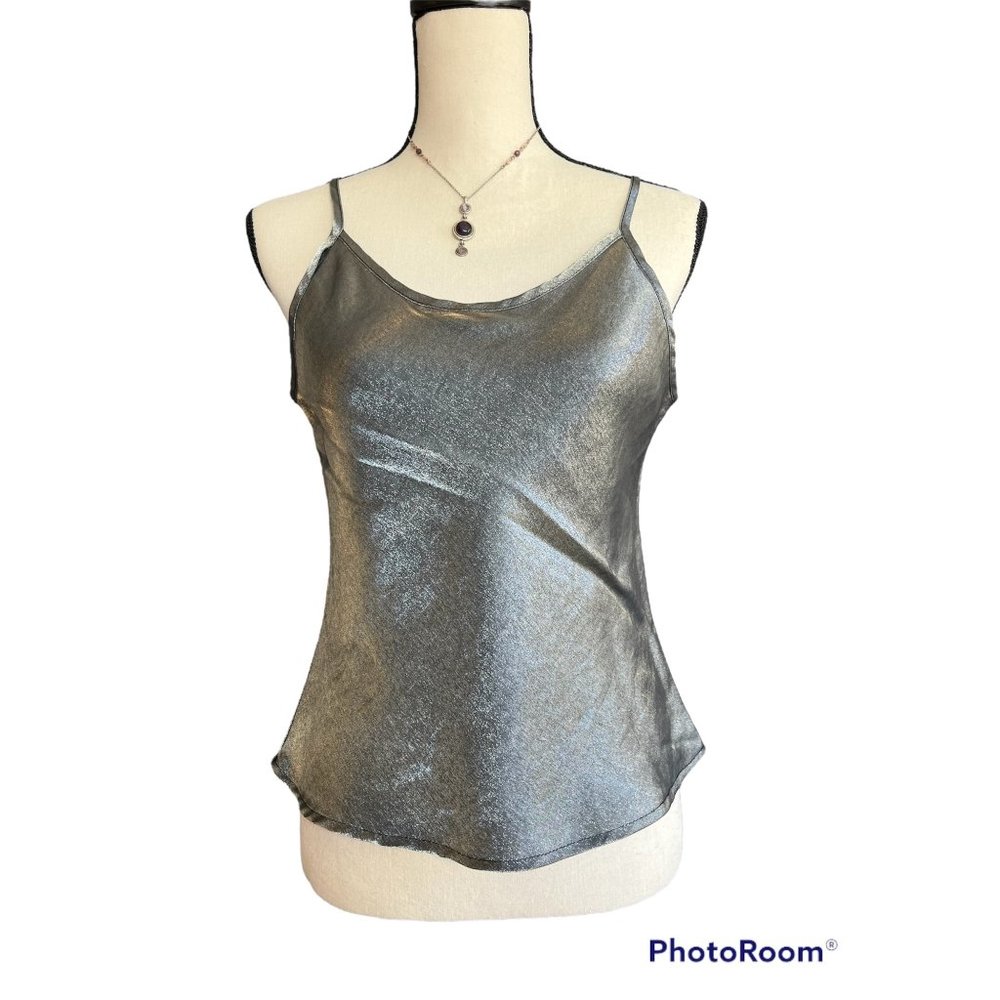 H & G Silver Shimmery Tank, Womens Size M